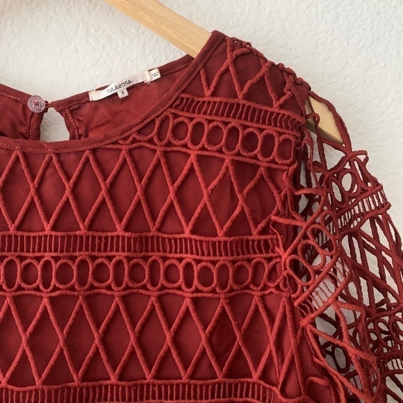 Tularosa Cannes Crochet Lace Long Sleeve Top - Picture 6 of 13